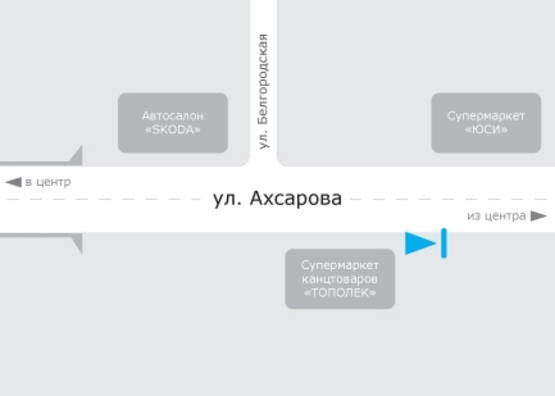 Схема рекламной плоскости по адресу Ахсарова ул.,17 Схема рекламной плоскости по адресу Ахсарова ул.,17