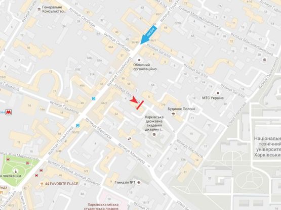 Схема рекламной плоскости по адресу Искусств ул., 6 Схема рекламной плоскости по адресу Искусств ул., 6