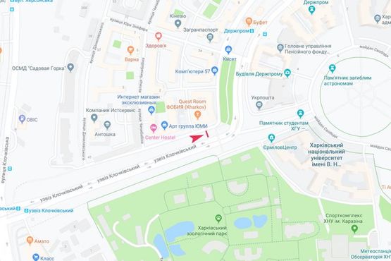 Схема рекламной плоскости по адресу Клочковский спуск (1), в центр Схема рекламной плоскости по адресу Клочковский спуск (1), в центр