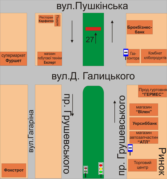 Схема рекламной плоскости по адресу пр. Грушевського, навпроти “Цитадель” Схема рекламной плоскости по адресу пр. Грушевського, навпроти “Цитадель”