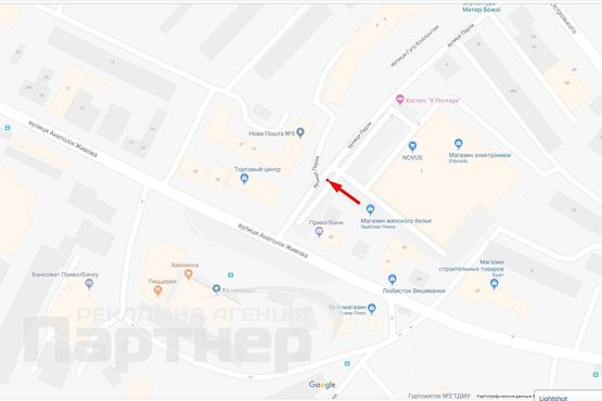 Схема рекламної площини за адресою Живова