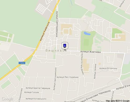 Схема рекламной плоскости по адресу вул.Жовтнева 2-24