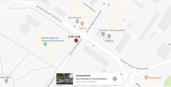 Схема рекламной плоскости по адресу Кавалерийская, 1 (кафе "Филижанка")