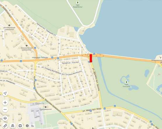 Схема рекламной плоскости по адресу Мазепи - вул. Дружби Схема рекламной плоскости по адресу Мазепи - вул. Дружби