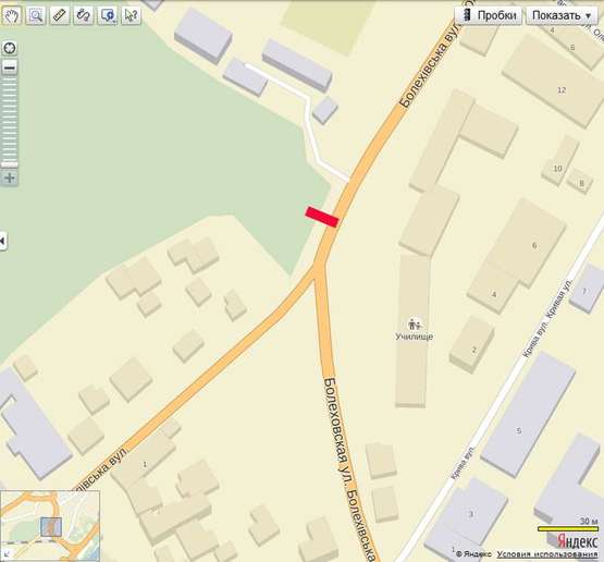 Схема рекламної площини за адресою Болехівська (парк Шевченко) №1 Б