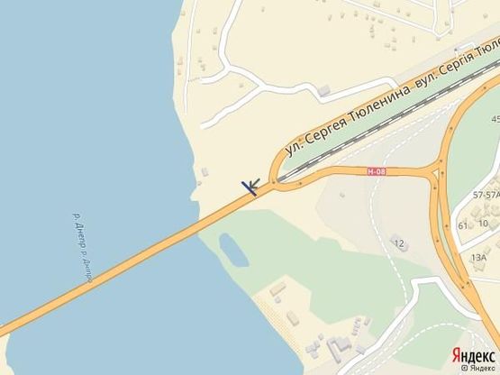 Схема рекламної площини за адресою Мост 1, с города на о. Хортица Схема рекламної площини за адресою Мост 1, с города на о. Хортица