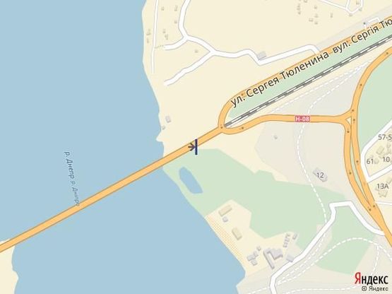 Схема рекламної площини за адресою мост 1, с острова в центр города Схема рекламної площини за адресою мост 1, с острова в центр города