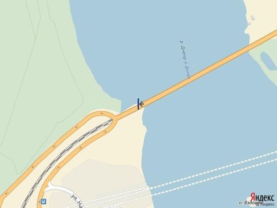 Схема рекламной плоскости по адресу Мост 1, с города на о. Хортица Схема рекламной плоскости по адресу Мост 1, с города на о. Хортица