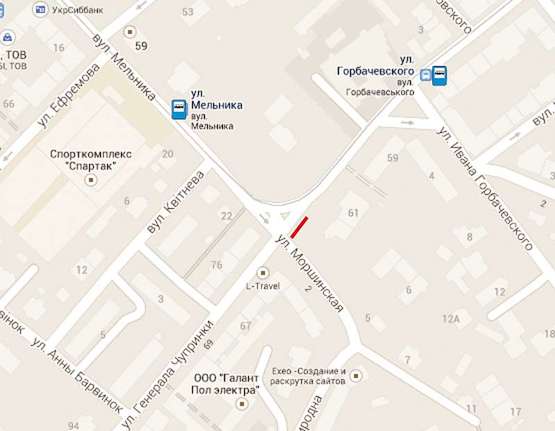 Схема рекламной плоскости по адресу Генерала Чупринки - вул. Мельника -  вул. Моршинська Схема рекламной плоскости по адресу Генерала Чупринки - вул. Мельника -  вул. Моршинська