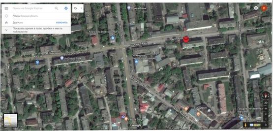 Схема рекламной плоскости по адресу Коржевская, 115