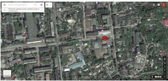 Схема рекламной плоскости по адресу Монастырская,2