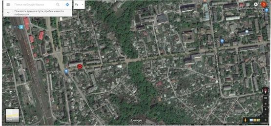 Схема рекламної площини за адресою Коржевская, 2