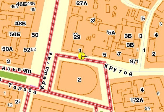 Схема рекламной плоскости по адресу Бессарабский рынок