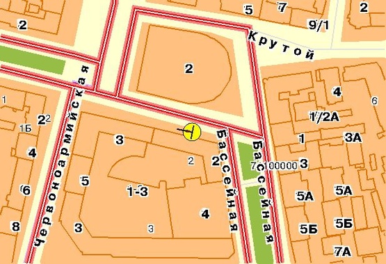 Схема рекламной плоскости по адресу Бессарабская площадь Схема рекламной плоскости по адресу Бессарабская площадь