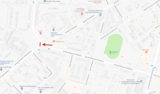 Схема рекламної площини за адресою Ванды Василевской ул./ул. Маршала Рыбалко Схема рекламної площини за адресою Ванды Василевской ул./ул. Маршала Рыбалко