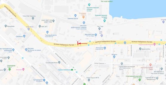 Схема рекламной плоскости по адресу Набережно-Луговаz вул. 23 навпротив