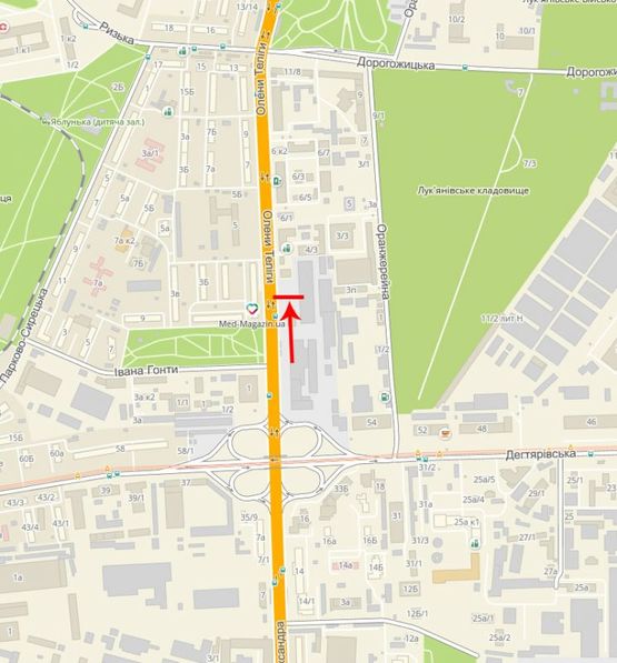 Схема рекламной плоскости по адресу Телиги Е, ул. 3 напротив