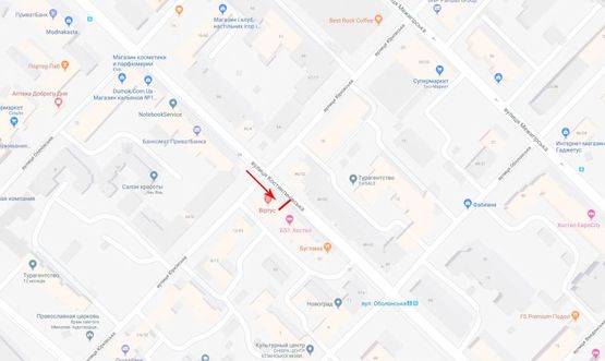 Схема рекламної площини за адресою Константиновская ул. 57