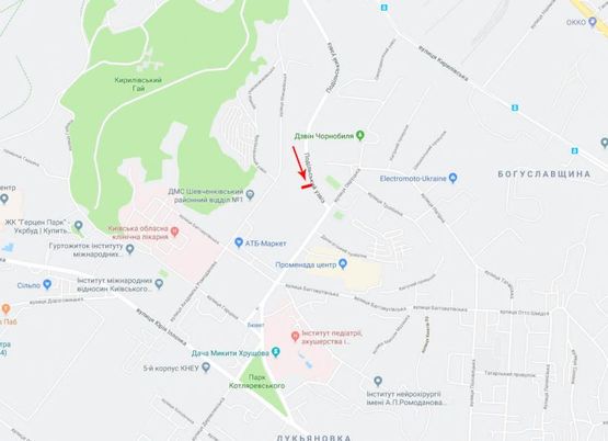 Схема рекламной плоскости по адресу Подольский спуск Схема рекламной плоскости по адресу Подольский спуск