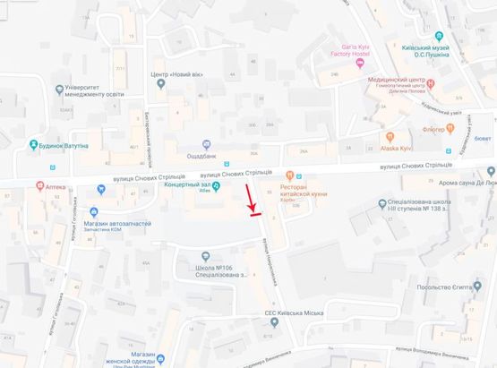 Схема рекламной плоскости по адресу Некрасовская ул. 1 напротив