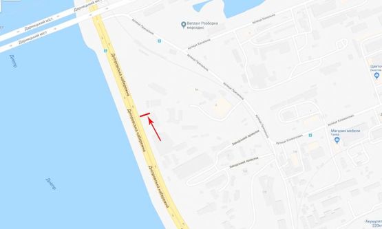 Схема рекламной плоскости по адресу Днепровская набережная Схема рекламной плоскости по адресу Днепровская набережная