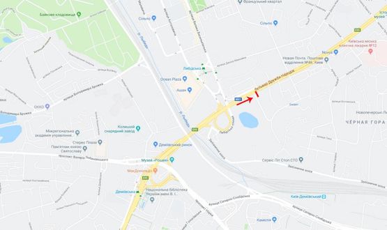 Схема рекламної площини за адресою Дружбы Народов бульв. 4/6