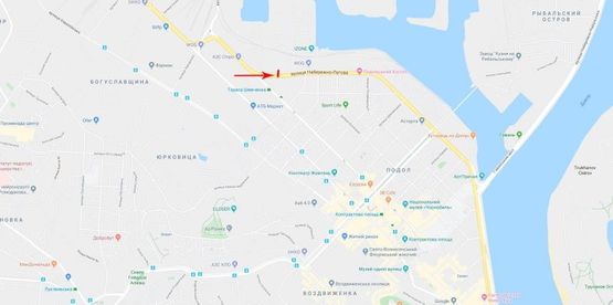 Схема рекламной плоскости по адресу Набережно-Луговаz вул. 23 навпротив