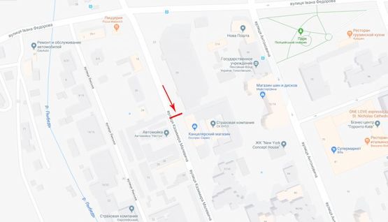 Схема рекламной плоскости по адресу Малевича Казимира ул. 31