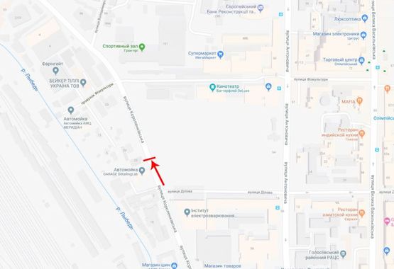 Схема рекламної площини за адресою Короленковская ул. 22