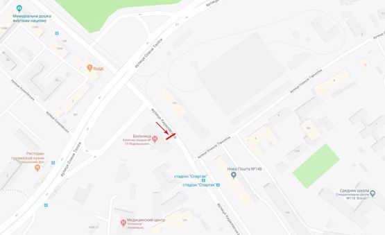 Схема рекламної площини за адресою Кириловская (Фрунзе) ул. 107