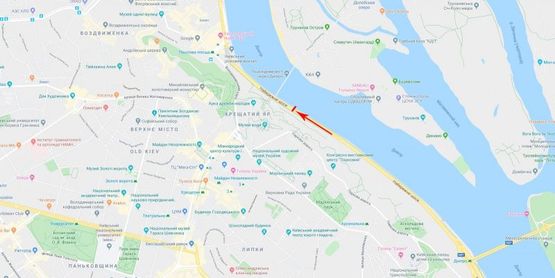 Схема рекламной плоскости по адресу Набережное шоссе