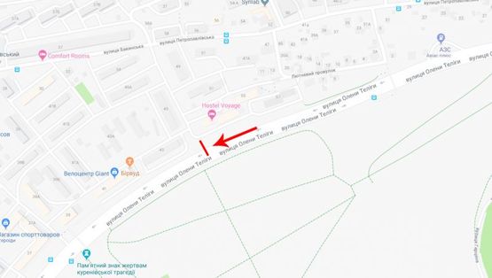 Схема рекламной плоскости по адресу Телиги Е, ул. 53