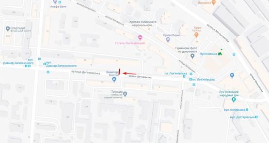 Схема рекламной плоскости по адресу Дегтяревская, вул. 6