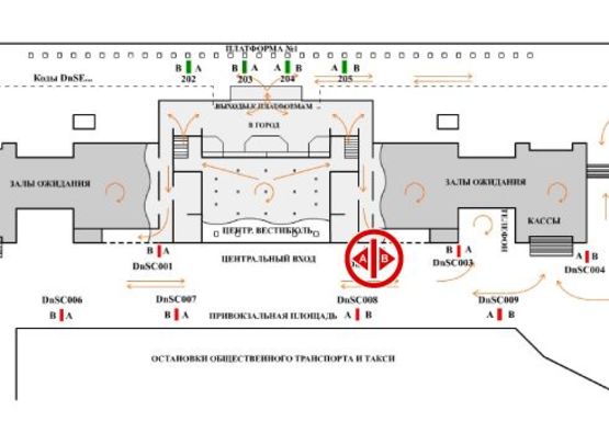 Схема рекламної площини за адресою Привокзальная площадь