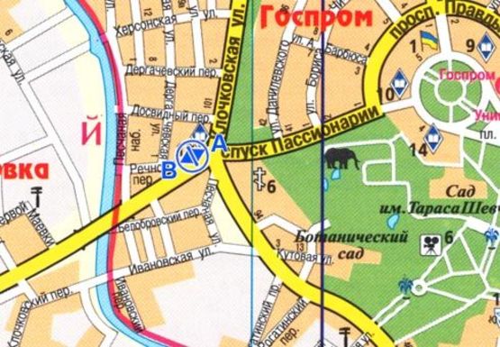 Схема рекламной плоскости по адресу Новоивановский мост - Клочковская ул. 99А Схема рекламной плоскости по адресу Новоивановский мост - Клочковская ул. 99А