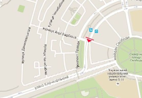 Схема рекламной плоскости по адресу Правды пр. - Юры Зойфера ул.