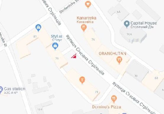 Схема рекламной плоскости по адресу Сечевых Стрельцов ул., 79 (бывш. Артема ул.) (BackLit)