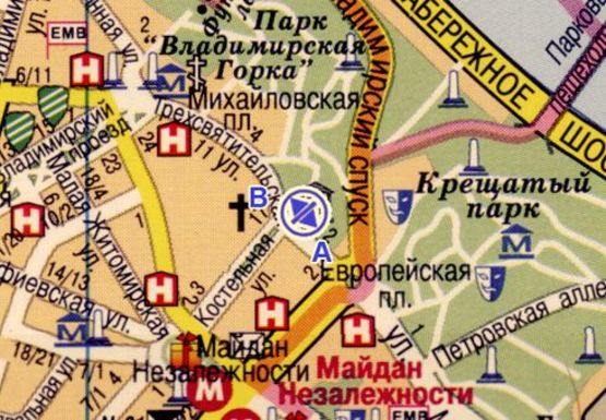 Схема рекламной плоскости по адресу Трехсвятительская ул., 4 Схема рекламной плоскости по адресу Трехсвятительская ул., 4