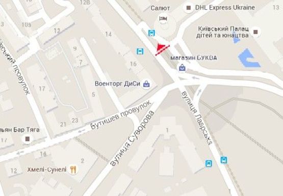 Схема рекламной плоскости по адресу Мазепы Ивана ул., 11а - Славы пл.