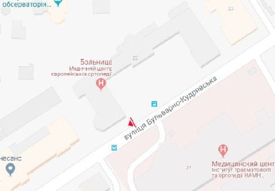 Схема рекламної площини за адресою Бульварно-Кудрявская ул., 22