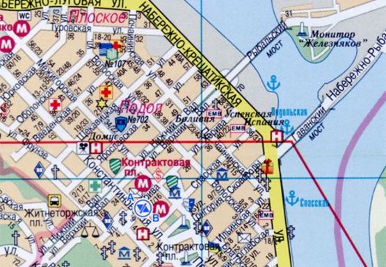 Схема рекламної площини за адресою Хорива ул., 8