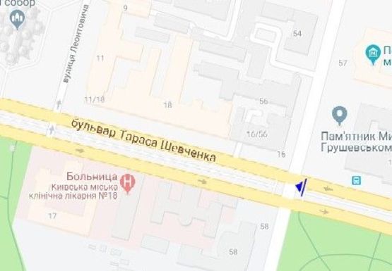 Схема рекламної площини за адресою Шевченко б-р.