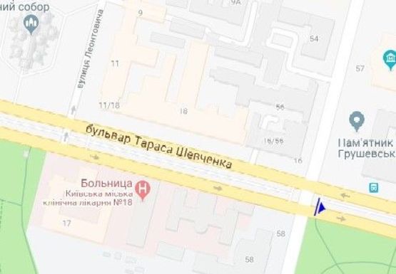 Схема рекламной плоскости по адресу Шевченко б-р.