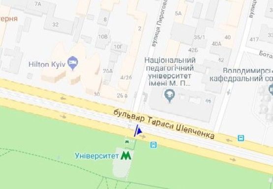 Схема рекламной плоскости по адресу Шевченко б-р.