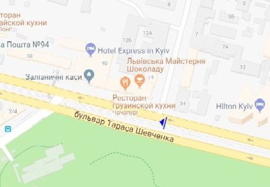 Схема рекламной плоскости по адресу Шевченко б-р.