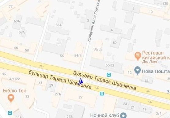 Схема рекламной плоскости по адресу Шевченко б-р.