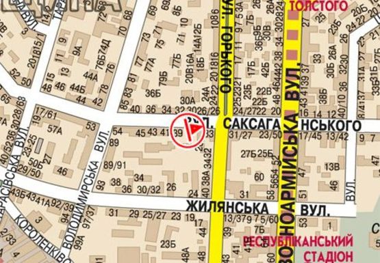 Схема рекламной плоскости по адресу Саксаганского ул., 39 Схема рекламной плоскости по адресу Саксаганского ул., 39