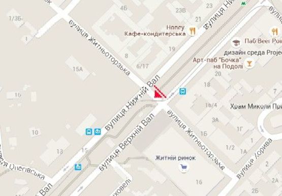 Схема рекламной плоскости по адресу Верхний Вал ул., Житний рынок