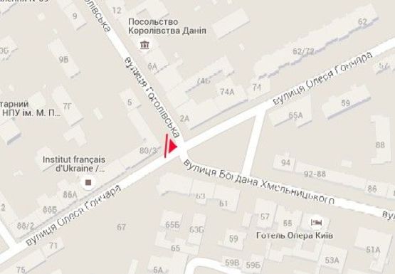 Схема рекламной плоскости по адресу Гончара ул., 80_3