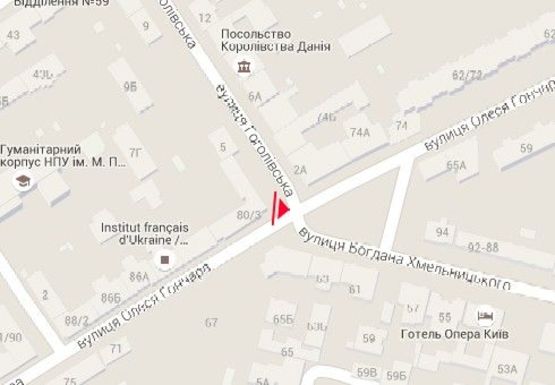 Схема рекламної площини за адресою Гончара ул., 80_3